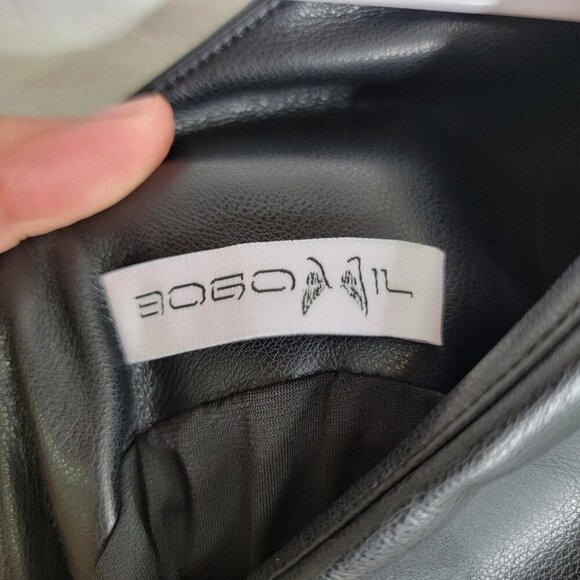 Wolf & Badger Maison Bogomil Black Noir Muse Eco Leather Dress NEW Size Large - Picture 6 of 16